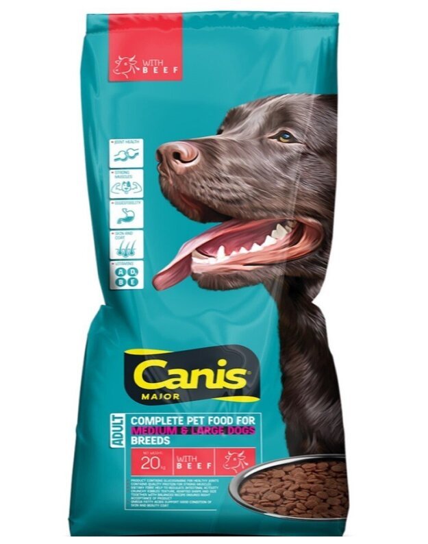 CANIS Major sausas pašaras šunims su jautiena, 20 kg
