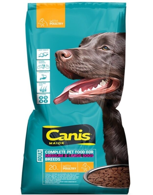 CANIS Major sausas pašaras šunims su paukštiena, 20 kg