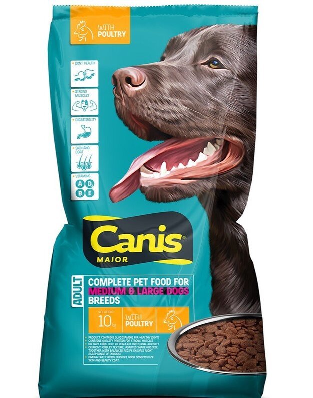 CANIS Major sausas pašaras šunims su paukštiena, 10 kg